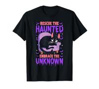 Rescue The Haunted Embrace The Unknown Cat Halloween T-Shirt
