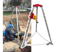 Rescue Tripods with 2600LBS Winch & Safety BeltEmergency Equipment for Sewer Manhole & Fire Lifting Stabilization DeviceReliable Rescue Gear