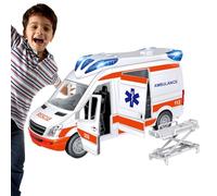 Rescue Vehicle Toys Kids Ambulance Toys City Mocha with Toy Lights and Sounds has excellent version, Excellent craftsmanship, Cracked Rescue Vehicle | J
