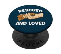Rescued And Loved Cute Rescue Dog PopSockets Adhesive PopGrip