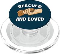 Rescued And Loved Cute Rescue Dog PopSockets PopGrip for MagSafe