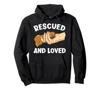 Rescued And Loved Cute Rescue Dog Pullover Hoodie