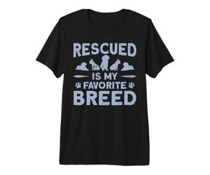 Rescued is My Favorite Breed Animal Rescue Premium T-Shirt