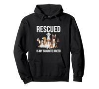 Rescued Is My Favorite Breed Cute Dog Lover Pullover Hoodie
