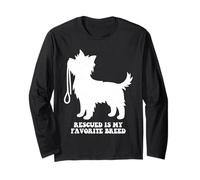 Rescued Is My Favorite Breed Dog Pet Adoption Animal Rescue Long Sleeve T-Shirt
