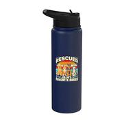 Rescued is My Favorite Breed Dog Rescue Stainless Steel Insulated Water Bottle