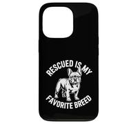 Rescued Is My Favorite Breed French Bulldog Adopt Frenchie Case for iPhone 13 Pro
