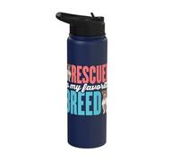 Rescued is My Favorite Breed Stainless Steel Insulated Water Bottle