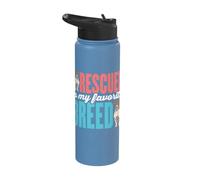 Rescued is My Favorite Breed Stainless Steel Insulated Water Bottle
