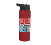 Rescued is My Favorite Breed Stainless Steel Insulated Water Bottle