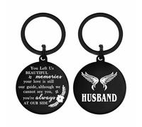 Resdink Husband Loss Gifts for Wife, Sympathy Keychain Bereavement Gifts for Loss of Loved One, Memory Gifts for Loss of Husband, Memorial Keychain Grief Gifts, Loss Husband, 1.4inch