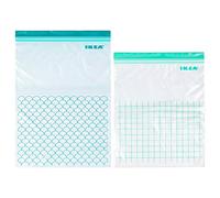 Resealable Bag, Turquoise, Light Turquoise 30 Pack, Materials Polyethylene Plastic, Comprises: 15 Bags 6 Liters (28.5x41 cm) and 15 Bags 4.5 Liters (27x34 cm). (1)
