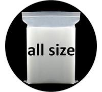 Resealable Clear Plastic Grip Seal Bags - Large Polythene Zipper Storage Bags - 9.4x14 Inch/ 24x36cm, 50Pcs