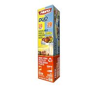 Resealable Food & Freezer Bags - Hero Duo Pack 20 Small & 20 Medium Ziplock Bags - Sandwich bags for storing in the freezer or for packed lunches