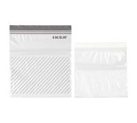 Resealable/Reusable Bags Plastic Zip lock Food Sandwich Freezer | Double Seal | Freezer Safe (50, 2.5L Grey)
