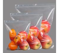 Resealable Zip Lock Bags - Clear Plastic Poly Bags with Seal Strip | Food Grade |100 Pack (8cmx16cm)