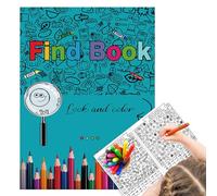 Research and Coloring Book - Relaxing Activity Teen with Cartoons | Interactive Leisure Companion Search and Find for Holiday Travel Home