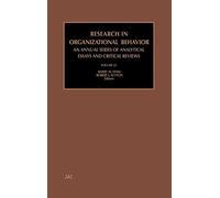 Research in Organizational Behavior (Volume 22)