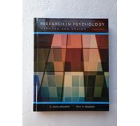 Research In Psychology: Methods and Design (Delisted)