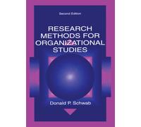 Research Methods for Organizational Studies