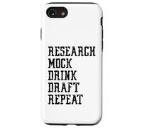 Research, Mock, Draft, Repeat Fantasy Football League Sports Case for iPhone SE (2020) / 7/8