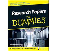 Research Papers For Dummies (For Dummies Series)