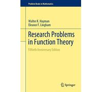 Research Problems in Function Theory – Problem Books in Mathematics – Fiftieth Anniversary Edition