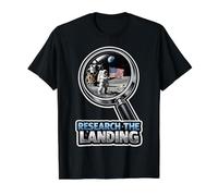 Research The Landing Moon Conspiracy Doubts Value Graphic T-Shirt, Men, Black, L