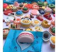 Researcheri Mini Glow in the Dark Animal Resin Models, Random Mystery Resin Animals Blind Bag, Surprise Unboxing Fun for Birthday Party Gift, DIY Crafts, Ornaments (Food toys,100 pcs)