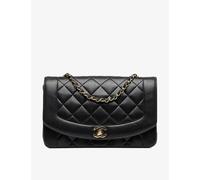 Reselfridges Womens Black Pre-loved Chanel Medium Diana Leather Shoulder Bag 1size