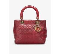 Reselfridges Womens Red Pre-loved Dior Cannage Lady Leather Top-handle Bag