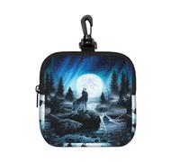 Resentment of The Wolf, Coin Purse Square Zipper Storage Bag, Change Pouch with Lobster Buckle Clasp Buckle, Change Purse