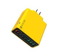 Reserivation Fast Charger, 8 in 1 Waterproof Ports USB Fast Charger, Pd 25w 4usb 4pd 55w Fast Charging, 8 Port Mobile Phone Charger USB, Waterproof 12v USB C Charger Block Multiple Ports (Yellow)
