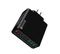 Reserivation Fast Charger, 8 in 1 Waterproof Ports USB Fast Charger, Pd 25w 4usb 4pd 55w Fast Charging, 8 Port Mobile Phone Charger USB, Waterproof 12v USB C Charger Block Multiple Ports (Black)