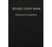 RESERVATION BOOK: Daily Table Log Book for Hostess Stand - 365 Days Undated Booking Planner with Dedicated Lunch and Dinner Shift Sections, Hardcover ... inches (Classic Black Leather Style Edition)