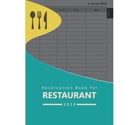 Reservation Book For Restaurant: Full Year Table Wait List Reservations, 1 page with space for 30 reservations per day