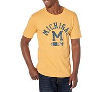 Reserve Collection by Blue 84 NCAA Michigan Wolverines Mens Vintage Tri-Blend Vault T Shirt, Michigan Wolverines Golden, X-Large
