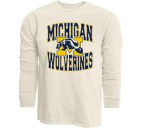 Reserve Collection by Blue 84 NCAA Unisex-Adult NCAA Officially Licensed Long Sleeve T-Shirt Ringspun Vintage Vault Ivory