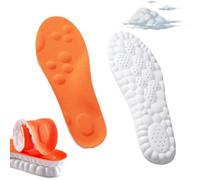 Reserve Nest Insoles - 4d Cloud Shock Absorbing Insoles for All Day | 220+ Lbs Plantar Fasciitis High Arch Supportinsoles, Soft Elastic Breathable Shoe Insoles for Men Women (Orange, 9.5-10)