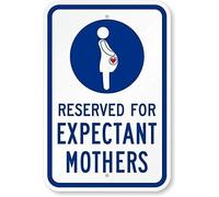 Reserved For Expectant Mothers Parking Sign Metal Vintage Metal Sign 8x12 inches