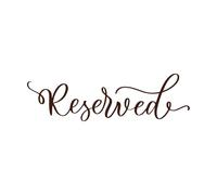 Reserved Hand Lettering Inscription Modern Brush Calligraphy Vinyl Art Sticker 40x136cm Glass Stickers Coffee