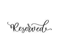 Reserved Hand Lettering Inscription Modern Brush Calligraphy Vinyl Wall Decals 40x136cm Self Adhesive Black