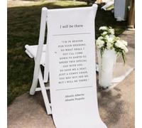 Reserved Memorial Chair Sign Personalized - Cotton Linen Wedding Seating in Loving Memory - Custom Fabric Banner (50x152cm)