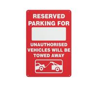 Reserved Parking For Unauthorised Vehicles Will Be Towed Away Sign Sign, 8 X 12 Grade Reflective Sheeting Rust Free Aluminum, Weather Resistant, Waterproof, Easy To Mount