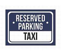 Reserved Parking Taxi Retro Decor Poster Wall Art Tin Sign Decor Metal Sign Poster 8X12 Inches