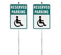 Reserved Parking Yard Sign with Stake, 10 x 10 inch, 2 Pcs