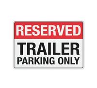 Reserved Trailer Parking Only Sign 12 X 8 Inches Reflective Aluminum Metal Warning Signage With Symbol For Indoor Outdoor Use