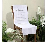 Reserved Wedding Chair Sign in Loving Memory - Save a Seat for Someone in Heaven, 15 x 50 Inch Cotton Linen Memorial Sign for Ceremony, Reserved Seating Decoration & Keepsake