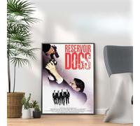 ReservoirDogs 1992, Quentin Tarantino 90s Movie Print Vintage Cult Cinema Film Poster, A4 and A3 Size Frame Options Available, Home, Pub, Café, Bar Decoration Wall Art Print (A3 Framed (Black))
