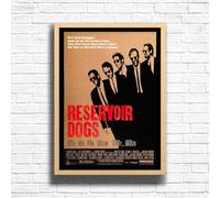ReservoirDogs 1992, Quentin Tarantino Movie Print Vintage Cult Cinema Film Poster, A4 and A3 Size Frame Options Available, Home, Pub, Café, Bar Decoration Wall Art Print (A4 Framed (Oak))